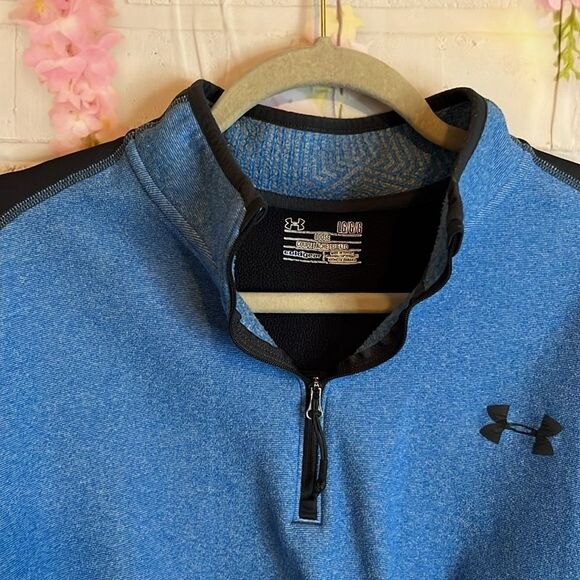 UNDER ARMOUR YOUTH L COLD GEAR ZIP COLLAR SWEATSHIRT - Picture 6 of 12